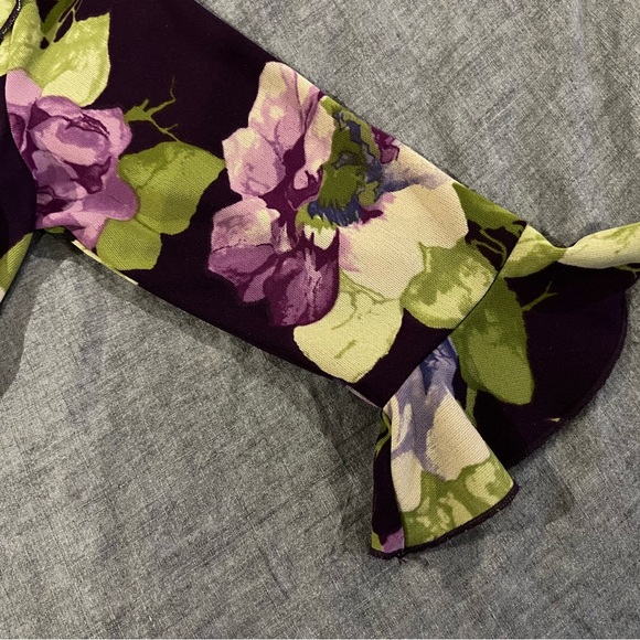 Vintage Floral Print Dress, Size S - Picture 8 of 10